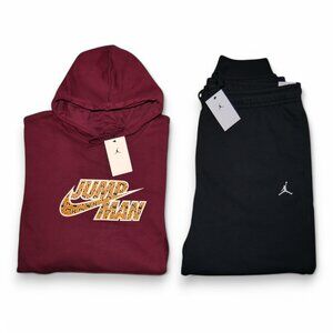 Nike Air Jordan Men"s Size 2XL Sweatsuit 2 Piece Fleece Tracksuit Outfit NWT